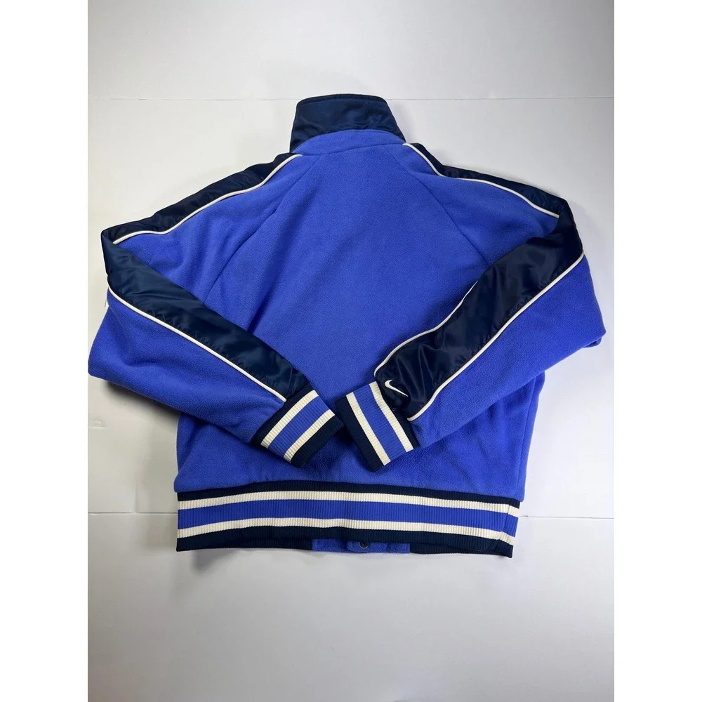 Nike LeBron James Varsity Fleece Jacket‎ Mens XL Blue Navy Lion Crest Snap Front